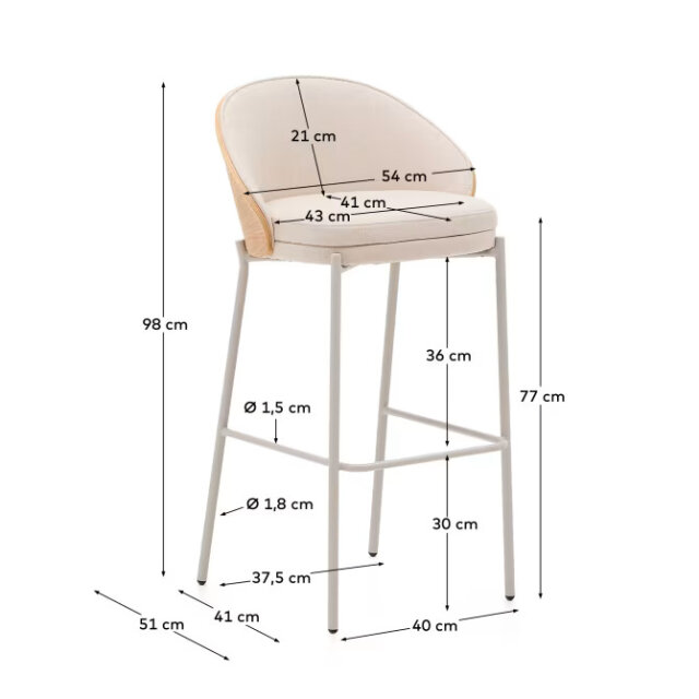 Barska stolica Eamy Beige