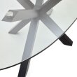 Stol Argo Oval Glass Black Steel Ø 200 x 100 cm