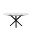 Stol Argo Round Glass Black Steel Ø 150 cm