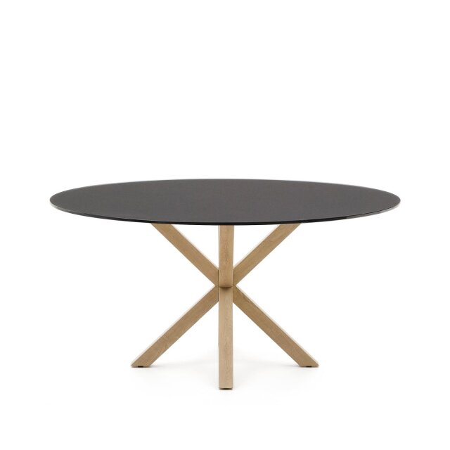 Stol Argo Round Frosted Black Wood Steel Ø 150 cm