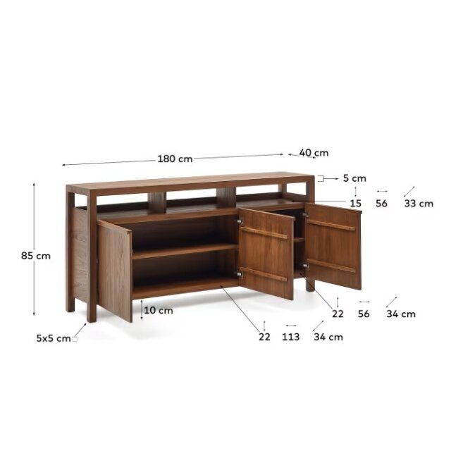 Komoda Sashi Teak 180x85 cm