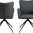 Stolica s rukonaslonom Laura Dark Grey, set od 2