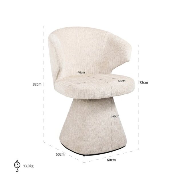 Stolica Gatsbi Beige Chenille