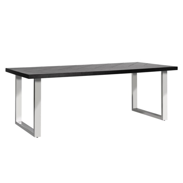 Stol Nalo Black Oak/ Silver 220x100 cm