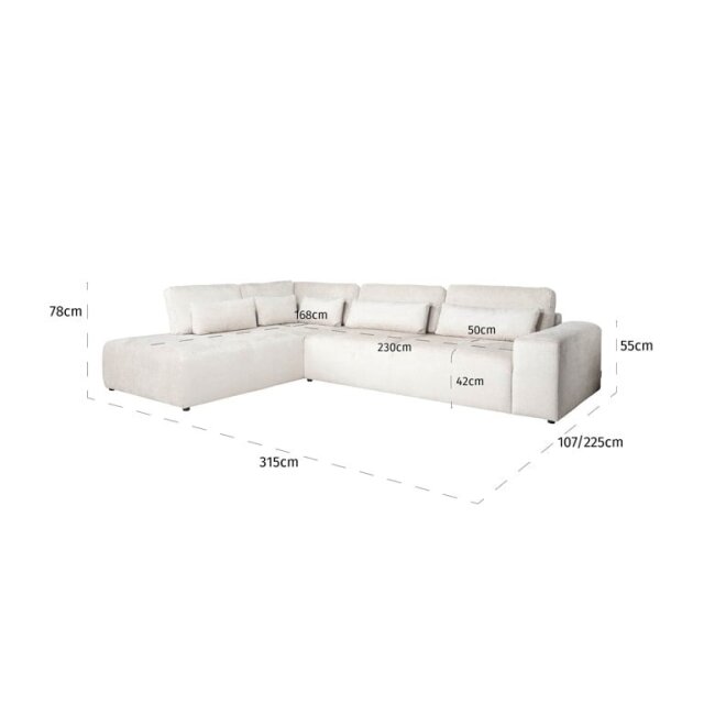 Kutna sofa Lund Fusion Cream L