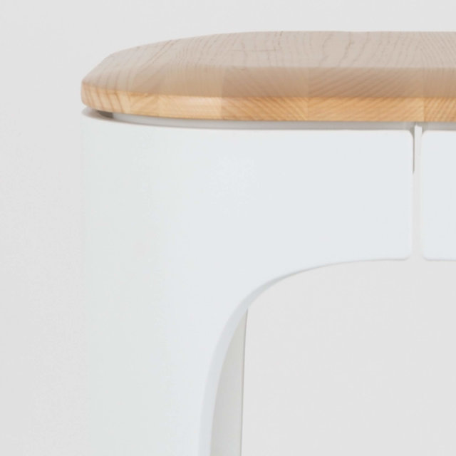 Barski stol Up-High White