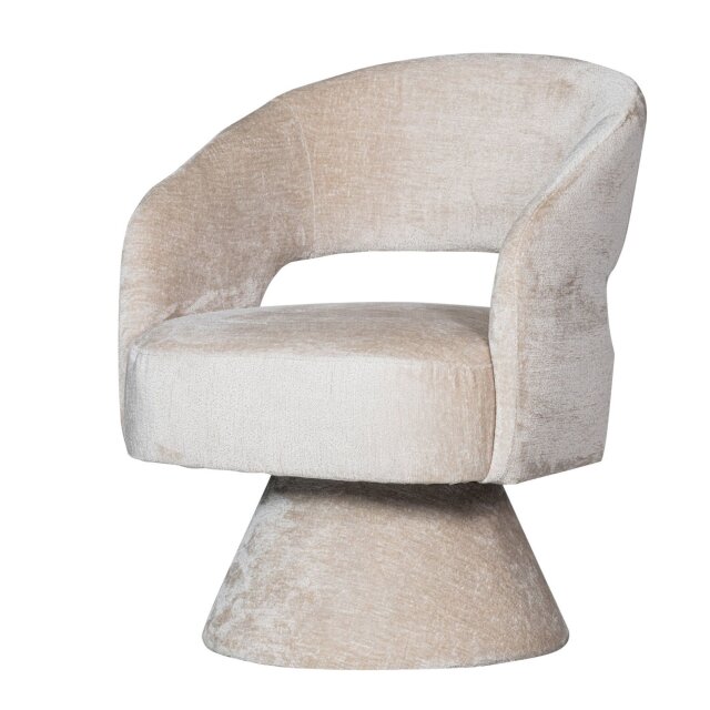Fotelja Ebba Swivel Chenille Natural