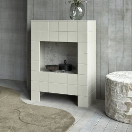 Tabure Yago Viscose Natural 60x43 cm
