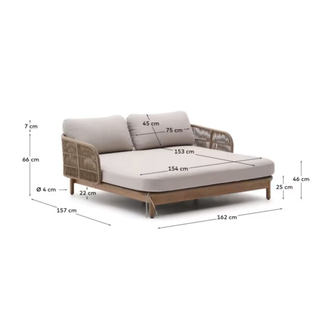 Dvostruka ležaljka Catalina Beige