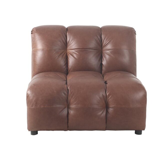 Element s naslonom Leather Chocolate