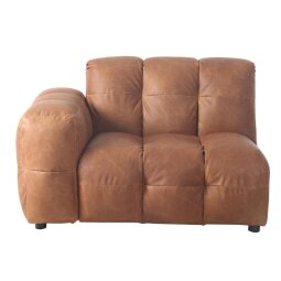 Sofa element s lijevim rukonaslonom Leather Cognac