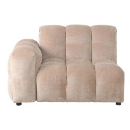 Sofa element s lijevim rukonaslonom Velours Beige