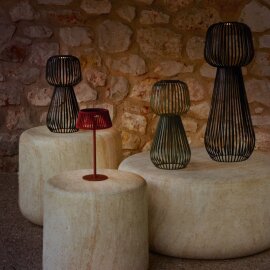 Podna lampa Reiba Black