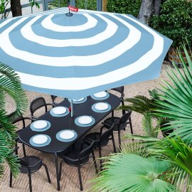 Suncobran Stripesol Wave Blue ø350 cm