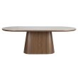 Blagovaonski stol Almira Oval 180 Walnut