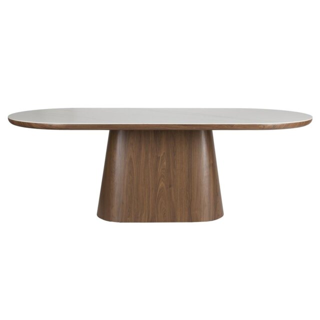 Blagovaonski stol Almira Oval 180 Walnut