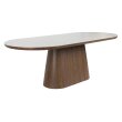 Blagovaonski stol Almira Oval 180 Walnut