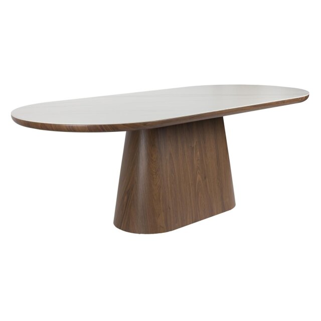 Blagovaonski stol Almira Oval 180 Walnut