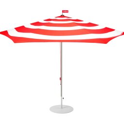 Suncobran Stripesol Red ø350 cm + siva baza