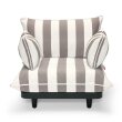 Fotelja Paletti s rukonaslonom Brown/White