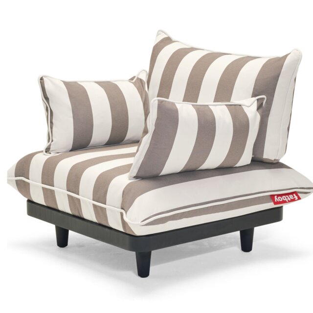 Fotelja Paletti s rukonaslonom Brown/White
