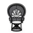 Fotelja Peacock Black W-Cush