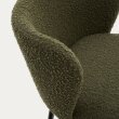 Blagovaonska stolica Ciselia Green Bouclé
