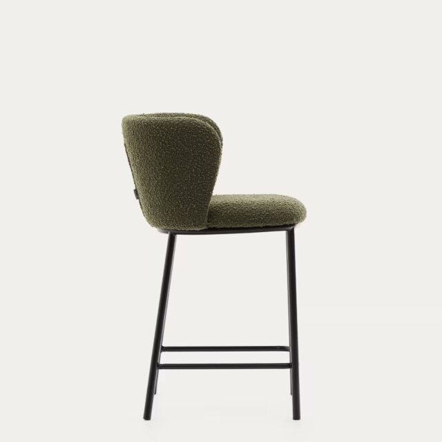 Blagovaonska stolica Ciselia Green Bouclé