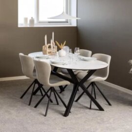 Stolica Batilda Beige Swivel- set od 2