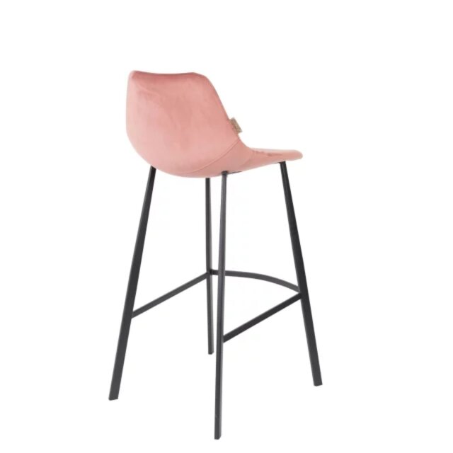 Barska stolica Franky Velvet Old Pink