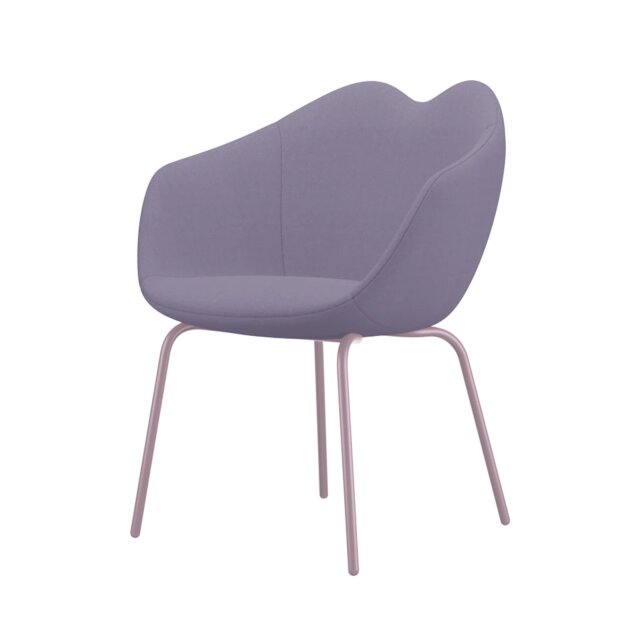 Fotelja XOXO Fabric Four Legs Pink