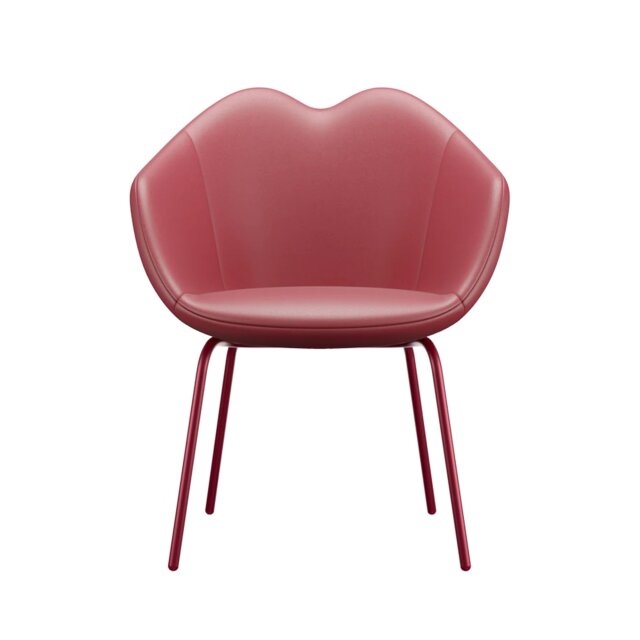 Fotelja XOXO Leather Four Legs Red