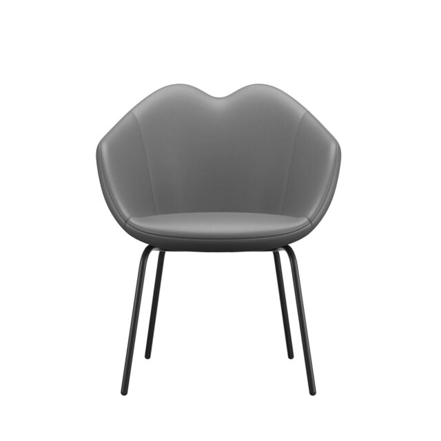 Fotelja XOXO Leather Four Legs Grey