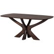 Blagovaonski stol Bridge Mango Wood Walnut 180x100 cm