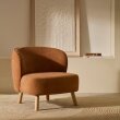 Fotelja Ulit Terraccota Boucle Wood Natural Finish