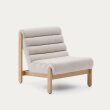 Fotelja Magira Beige Wood Natural Finish