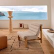 Fotelja Magira Beige Wood Natural Finish
