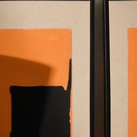 Slika Zernu Orange Black 42x65 cm