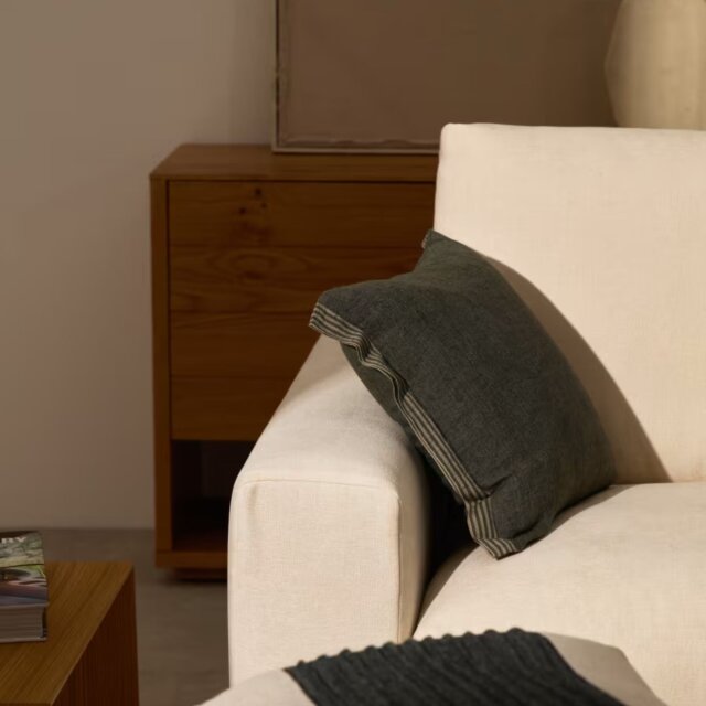 Jastučnica Niven Green Melange Linen 45x45 cm