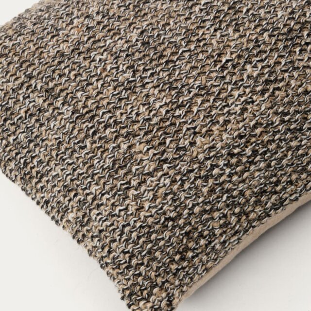Jastučnica Tivra Black Cotton Jute 45x45 cm