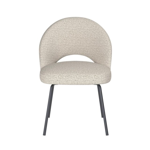 Blagovaonska stolica Mick Off White 4 Metal Legs
