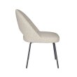 Blagovaonska stolica Mick Off White 4 Metal Legs