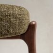 Barska stolica Granit Green Chenille/Walnut