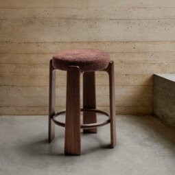 Barska stolica Granit Brown Chenille/Walnut