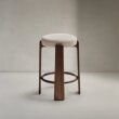 Barska stolica Granit Beige Chenille/Walnut