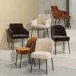 Blagovaonska stolica Vogue 3d Chenille Brown