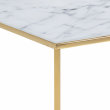 Stolić za kavu Alisma Square Glass White/Gold