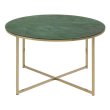 Stolić za kavu Alisma Round Glass Green/Gold