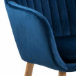 Stolica s rukonaslonom Emilia Velvet Dark Blue/Natural