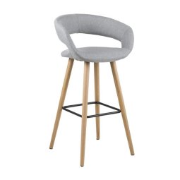 Barski stol Grace Light Grey/Natural